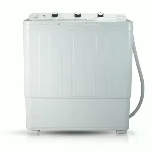 PEL WASHING MACHINE PWM-1050 T, SEMI AUTO TWIN TUB, WHITE