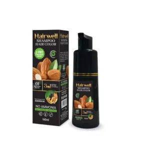 HAIR WELL SHAMPO HAIR COLOR BLACK 160ML