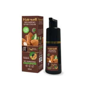 HAIR WELL SHAMPO HAIR COLOR D/BROWN160ML