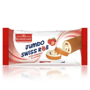 EUROCAKE JUMBO SWISS ROLL STRAWBERRY