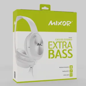 MIXOR EXTRA BASS CASCOS BLANCO