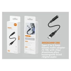 SIO SC20 ADAPTADOR TIPO C-JACK 3.5MM/0.1M