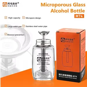 BOTELLA DE ALCOHOL  VIDRIO M74 AMAOE