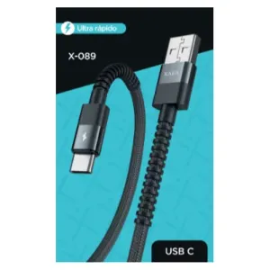 XAEA CABLE USB X-089 TIPO-C 2,4A NEGRO 1M