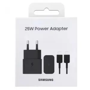SAMSUNG CARGADOR Y CABLE 25W TIPO C - C NEGRO