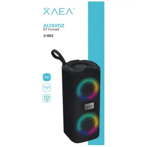 ALTAVOZ PORTÁTIL EXTERIOR RECARGABLE COMPATIBLE CON BLUETOOTH XAEA ALTAVOZ X-882 NEGRO