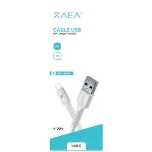 XAEA CABLE USB X-094 TIPO-C 3A 2.4  BLANCO 1M