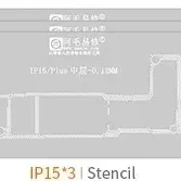 STENCIL PLATAFORMA INTERPOSER IPHONE 15 SERIE 0,12MM AMAOE
