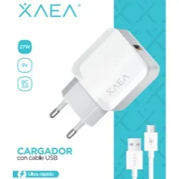 XAEA CARGADOR USB-LIGHTNING 27W X010 BLANCO