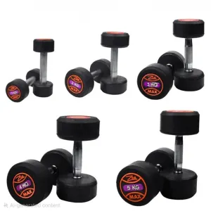 Rubber Dumbbells - 1 KG