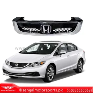 Honda civic Front Grill Black with Chrome Model 2012-2016