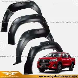 Toyota Hilux Revo Over Fender Slim Style Model 2017-2023 Matt Black