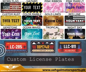MS Custom Made License Number Plate 3M Plastic