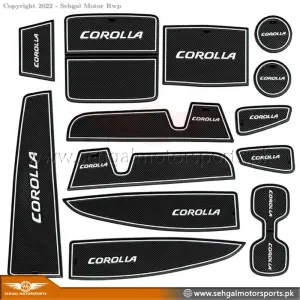 Toyota Corolla Interior Mat Black White Model 2017-2021