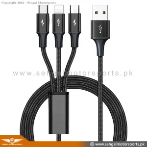 Faster Car Charger Super Fast Cable 3 In 1 Fast Charging Cable