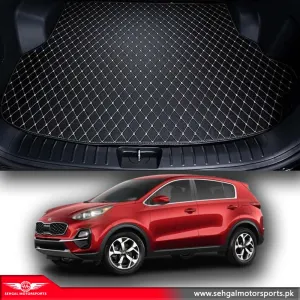 Kia Sportage 7D Eco Trunk Mat Black with Beige Stitch Model 2017-2021