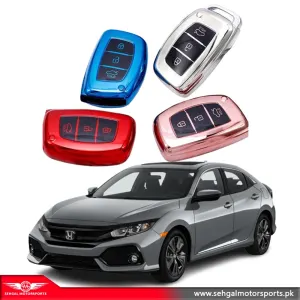 Honda Civic Fancy Tpu Key Cover 3 Button Model 2016-2021