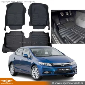 Honda Civic 5D Floor Mat Black 3pcs Model 2012-2016