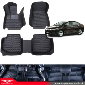 Honda City 5D Floor Mat Black Model 2012-2021