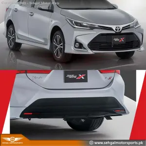 Toyota Corolla X (Front +Back Bumper, DRL Chrome) Unpainted Model  2020-2023