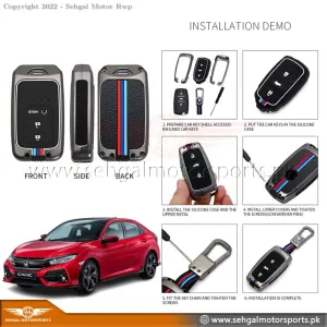 Honda Civic Turbo Key Cover Zinc Model 2018
