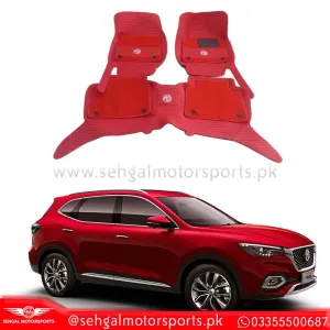 MG HS 10D Floor Mats Red With Red Grass 3 Pcs Model 2020-2021