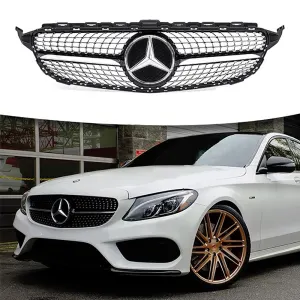 Mercedes Benz C-Class W205 Diamond Front Grill Model 2014-2020