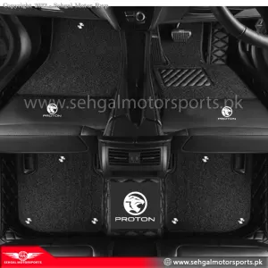 Proton x70 10D Floor mat Black with Black Stitch Model 2021-2022