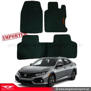 Honda Civic Rubber Floor Mat Black (Imported) Model 2017-2021