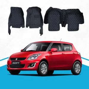 Suzuki Swift 7D Eco Floor Mat Black with Beige Stitched 3Pcs Model 2021-2022
