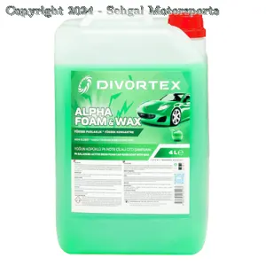 Divortex Alpha Foam pH Balanced Shampoo with Wax - Green Apple Scent (4 Ltr)