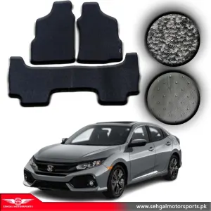 Honda Civic Carpet Floor Mat Special Black/Gray Model 2017-2021