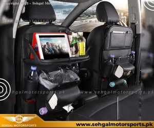 Seat Organizer Leather Black