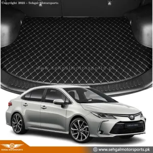 Toyota Corolla 7D Eco Trunk Mat Black With Black Stitch Model 2022-2023