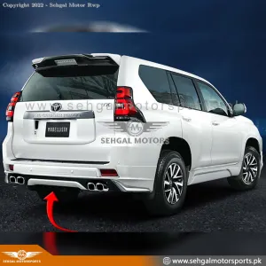 Toyota Prado FJ150 Back Body Kit / Lip Dual Exhaust White 2018-2021