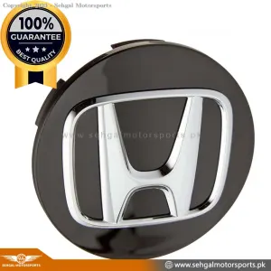 Honda Wheel Cup Set of 4 Pcs Black & Chrome Genuine