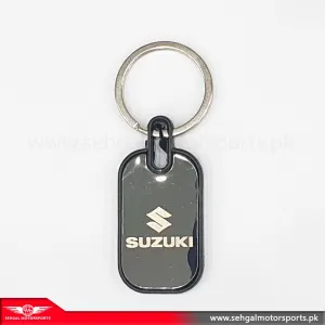 Suzuki Logo Key Chain Black Chrome Metal