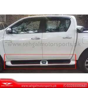Toyota Hilux Revo Side Skirts White Model 2017-2021 Thailand