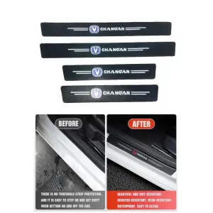 Changan Logo Side Door Edge Guard Door Sill Scuff Plate Protection Strips Carbon Fiber