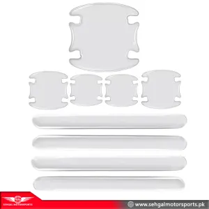 Universal Transparent Door Handle & Bowl Protector Without Logo (8pcs)