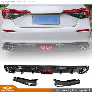 Honda Civic Back Bumper Diffuser Model 2022-2023