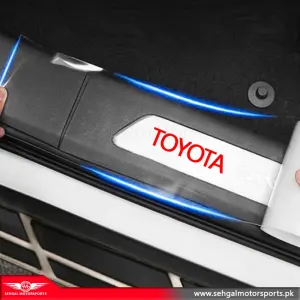 Toyota Logo Door Sill Plate Protection Strips Transparent