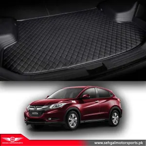 Honda Vezel 7D Eco Trunk Mat Black with Black Stitch Model 2014-2019