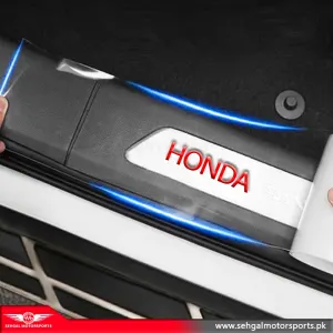 Honda Logo Door Sill Plate Protection Strips Transparent
