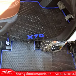 Proton X70 Rubber Floor Mat Black with Blue Model 2020-2022