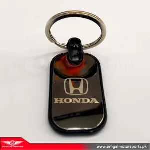 Honda Logo Key Chain Black Chrome Metal
