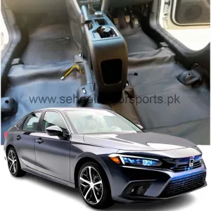 Honda Civic 7D Eco Floor Mats Black with Beige Model 2018