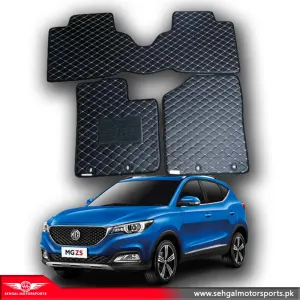 MG ZS 7D Eco Floor Mat Black With Beige Model Stitch 2020-2022