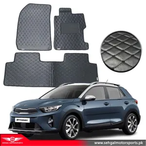 Kia Stonic 7D Eco Floor Mat Black with Black Stitch Model 2020-2022