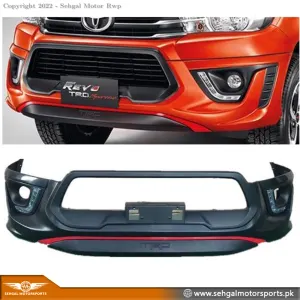 Toyota Hilux Revo Front Body Kit TRD Style (LED) - 2016-21 Black Thai